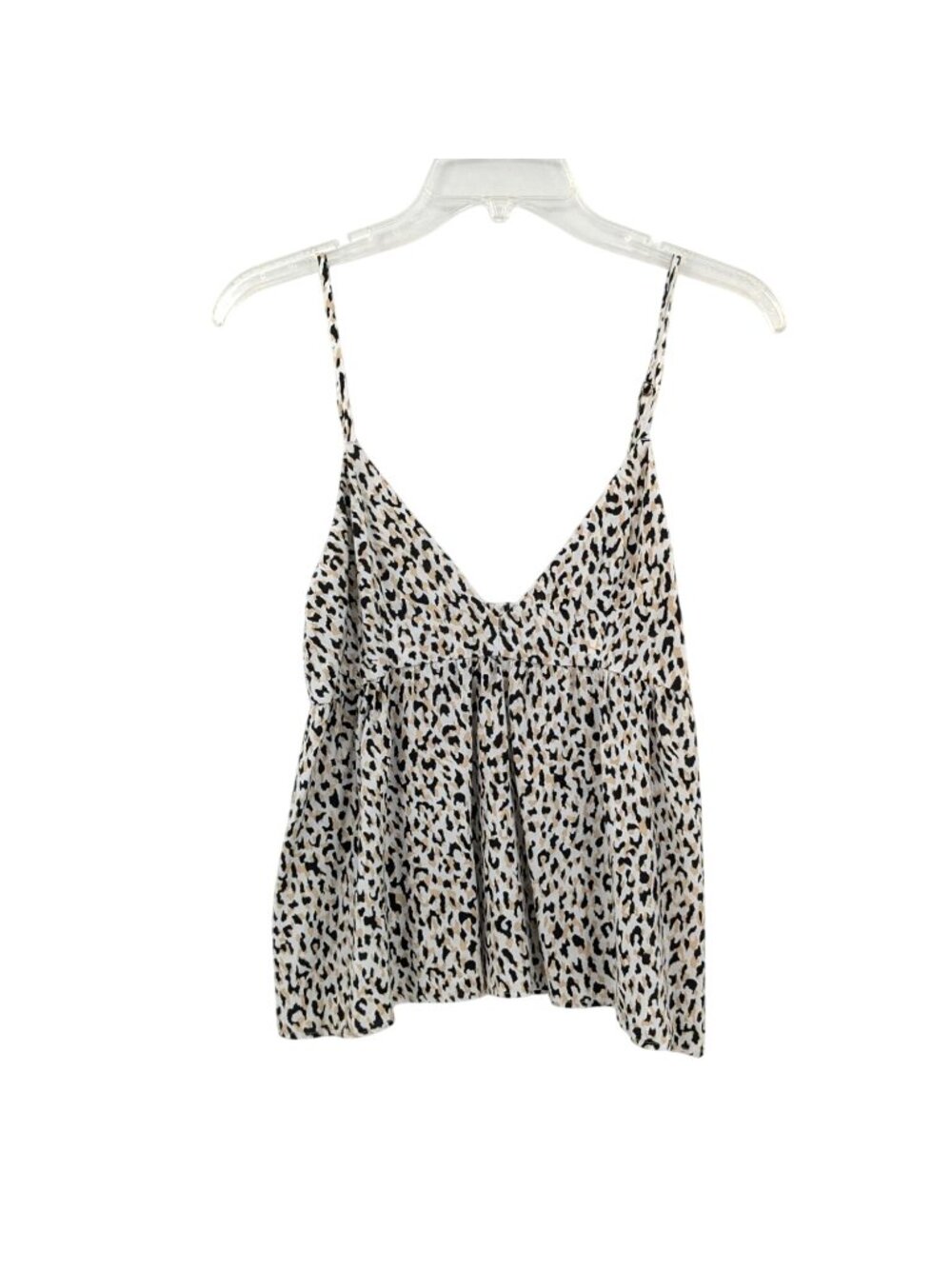 Volcom Babydoll Cami Tank Leopard Print Y2K Lightweight Streetwear Festival XS